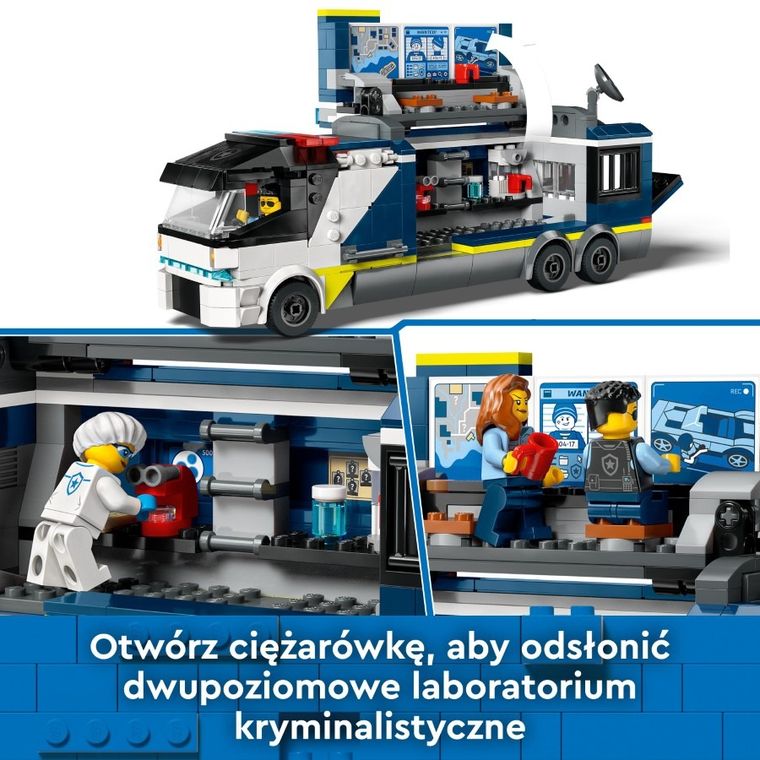 LEGO City, Policyjna ciężarówka z laboratorium kryminalnym, 60418