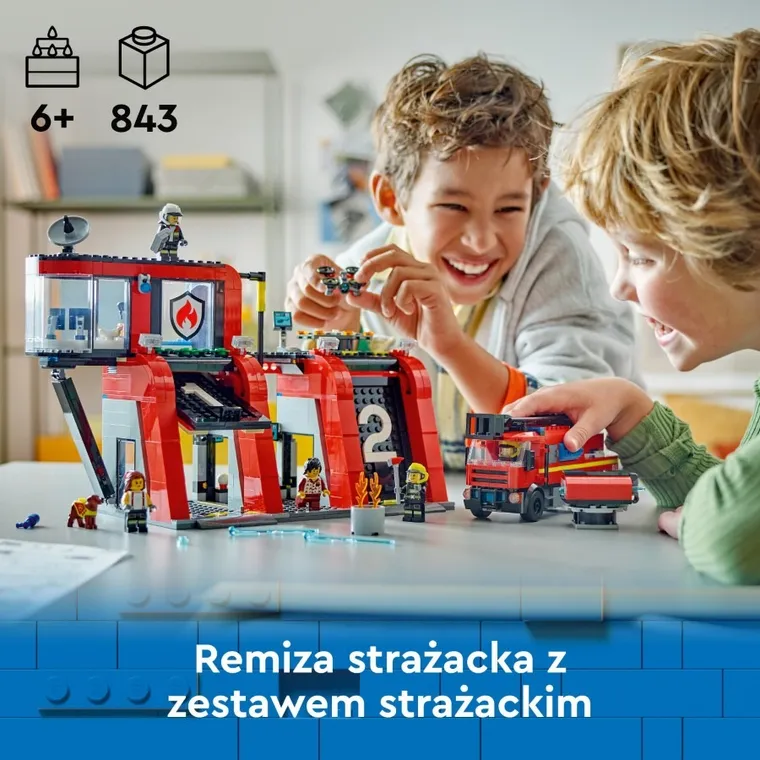LEGO City, Remiza strażacka z wozem strażackim, 60414