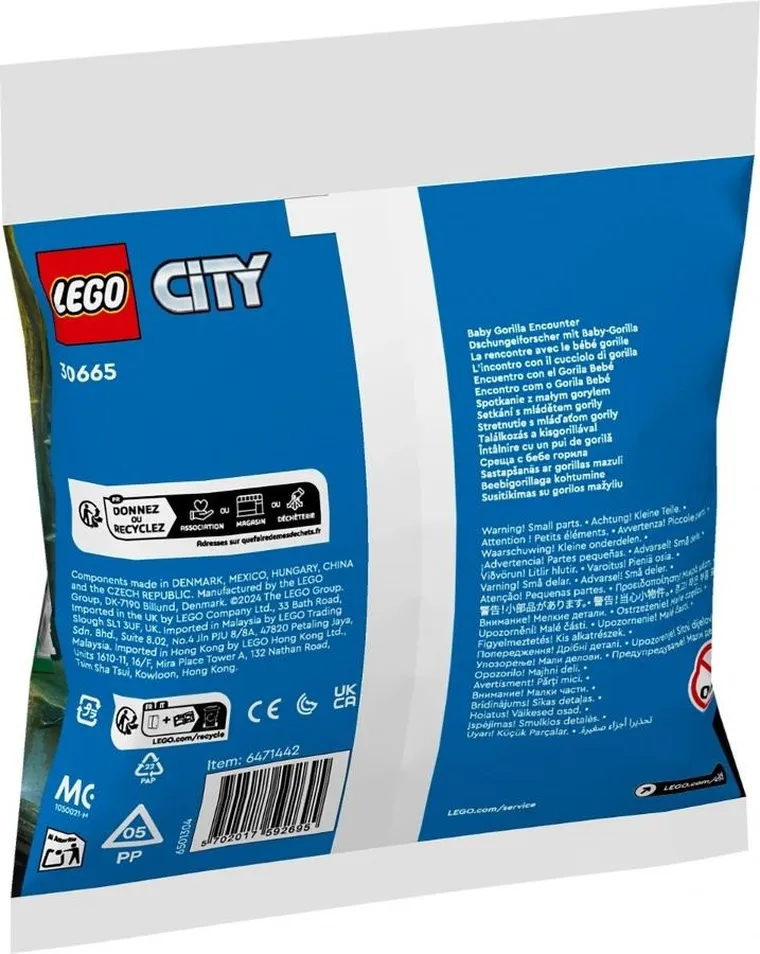 LEGO CITY, Spotkanie z małym gorylem, 30665