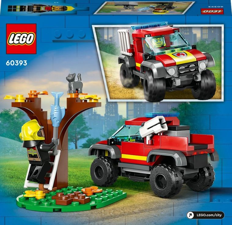 LEGO City, Wóz strażacki 4-4 - misja ratunkowa, 60393