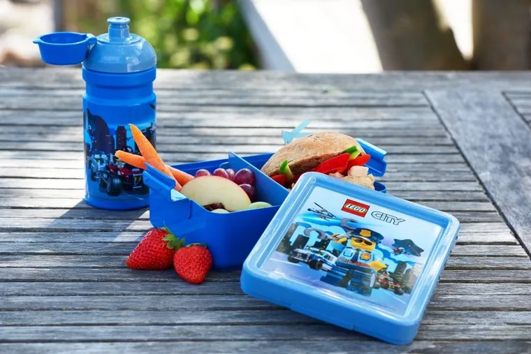 LEGO City, zestaw: lunchbox + bidon, 390 ml