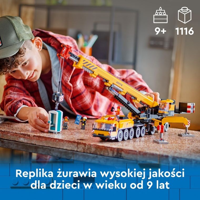 LEGO City, Żółty ruchomy żuraw, 60409
