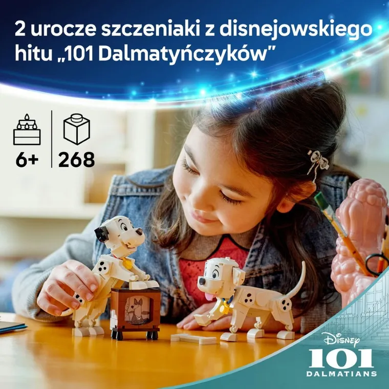 LEGO Classic Disney, 101 dalmatyńczyków - Szczeniaczki Szczęściarz i Penny, 43271