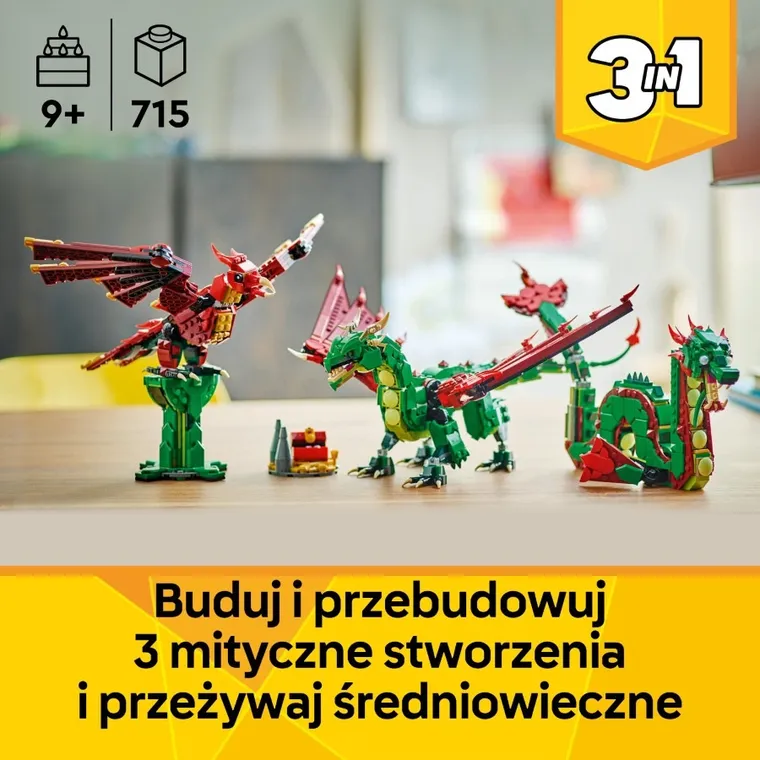 LEGO Creator 3 w 1, Średniowieczny smok, 31161