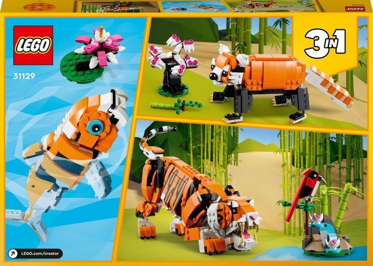 LEGO Creator 3w1, Majestatyczny tygrys, 31129