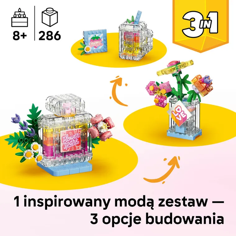 LEGO Creator, Flakon perfum z kwiatową ozdobą, 31383