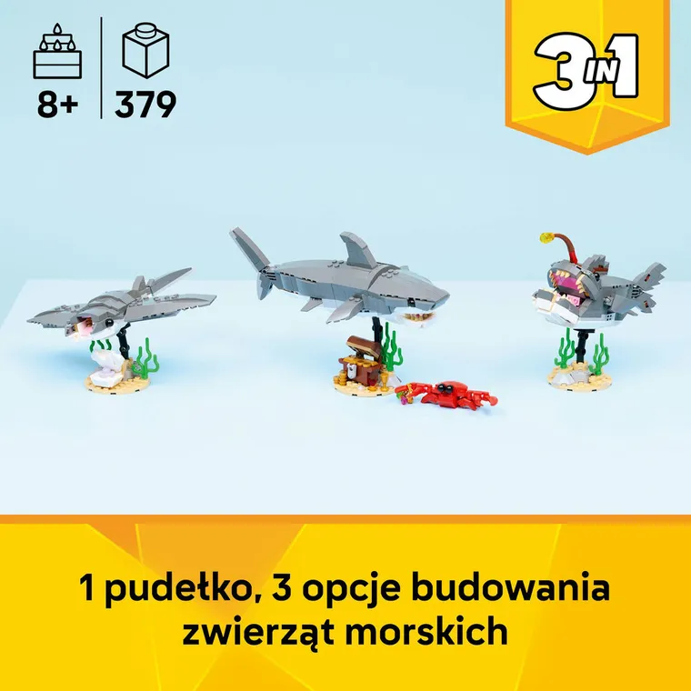 LEGO Creator, Groźny rekin i skrzynia ze skarbem, 31381