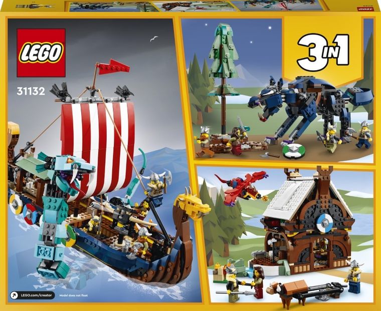 LEGO Creator, Statek wikingów i wąż z Midgardu, 31132