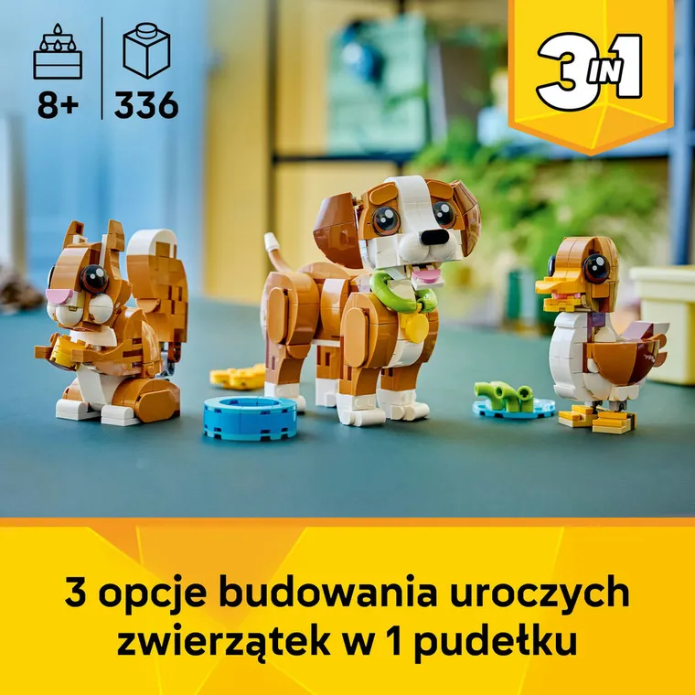 LEGO Creator, Urocze zwierzątka: psotny szczeniaczek, 31382