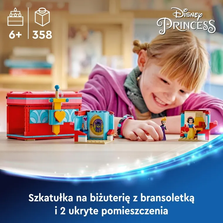 LEGO Disney Princess, Szkatułka na biżuterię z Królewną Śnieżką, 43276