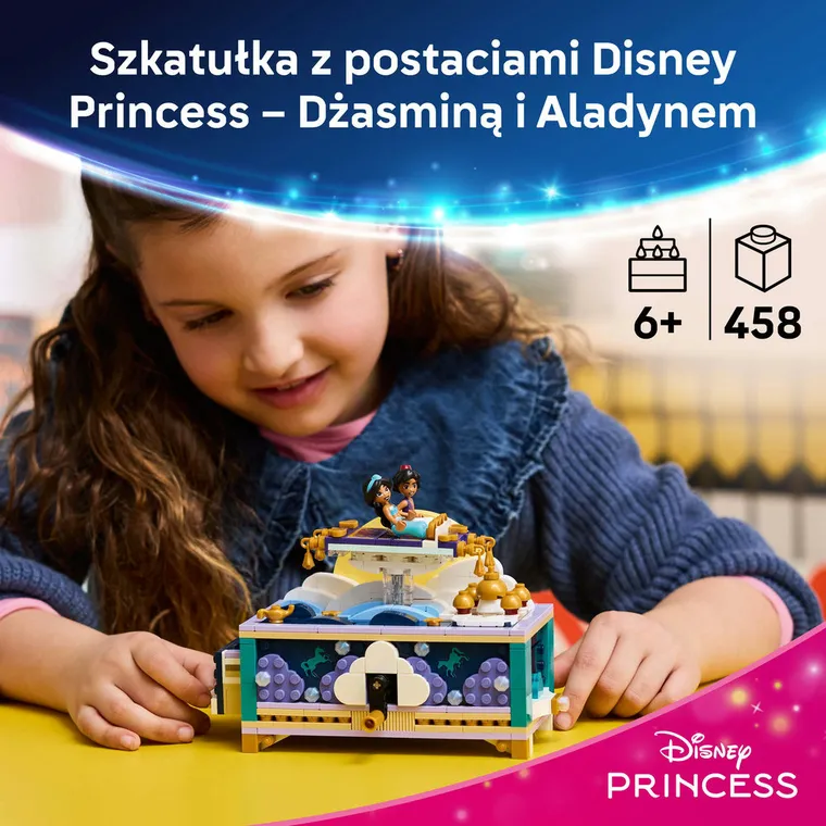 LEGO Disney, Szkatułka na biżuterię Dżasminy, 43295