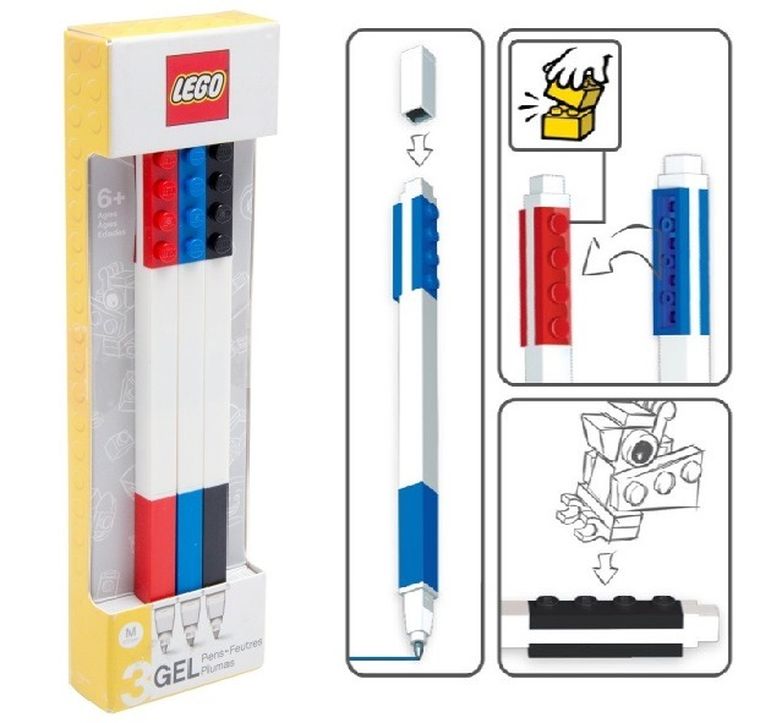 LEGO, długopisy żelowe, 3 szt.