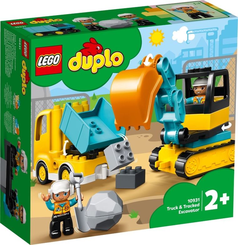 LEGO DUPLO, Ciężarówka i koparka gąsienicowa, zabawka, 10931