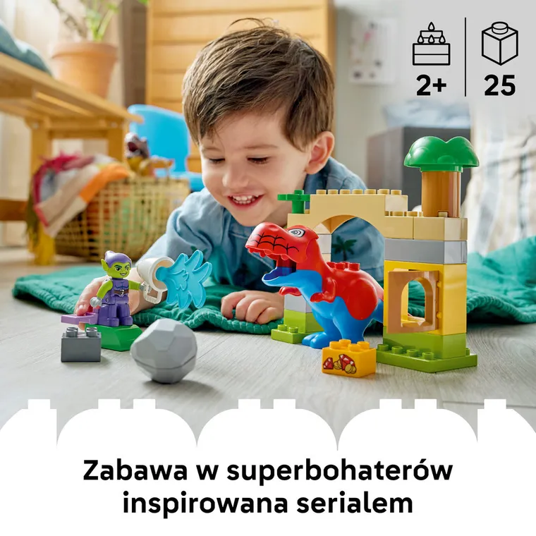 LEGO DUPLO, Dinozaur Spidey-Rex i Zielony Goblin, 10463