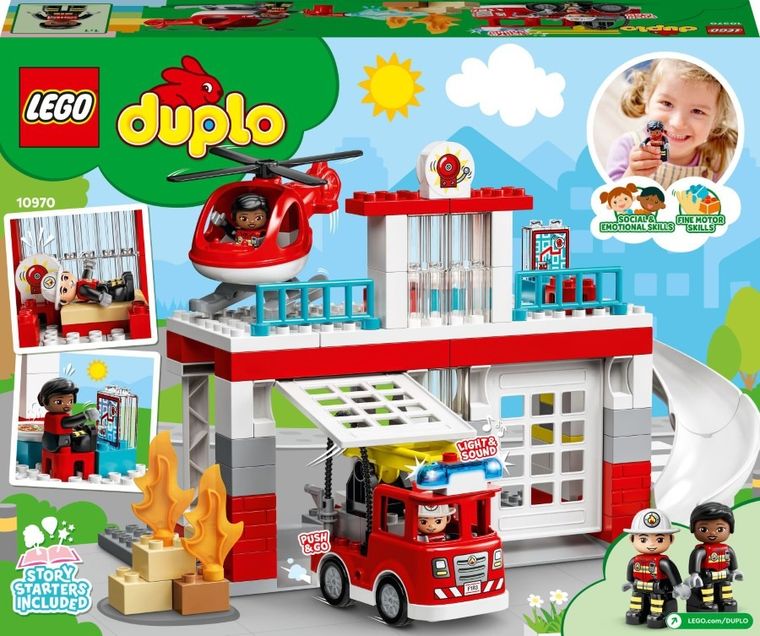 LEGO DUPLO, Rescue Remiza strażacka i helikopter, 10970