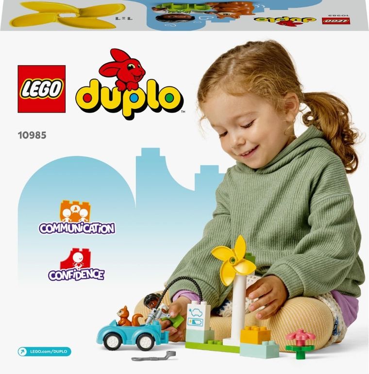 LEGO DUPLO, Town Turbina wiatrowa i samochód elektryczny, 10985