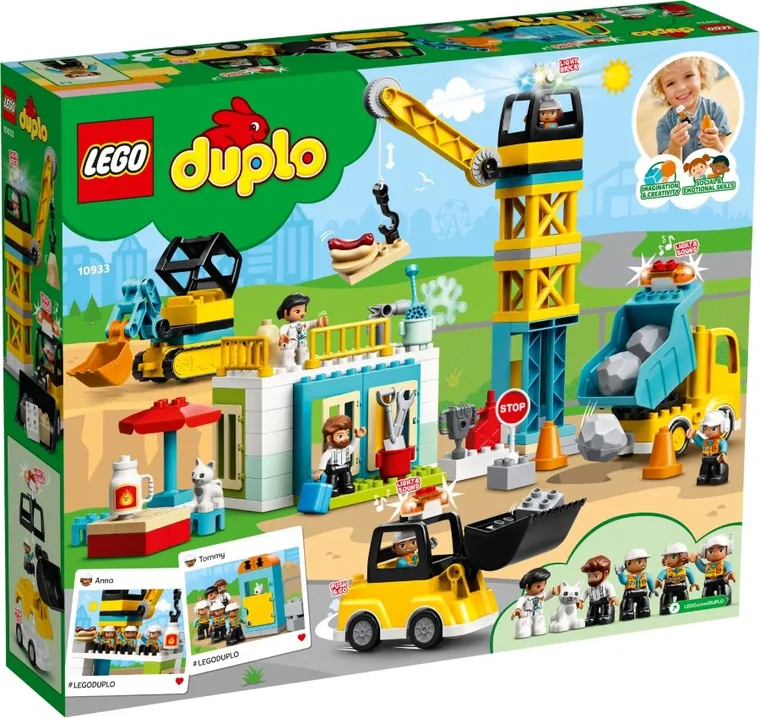 LEGO DUPLO, Żuraw wieżowy i budowa, 10933