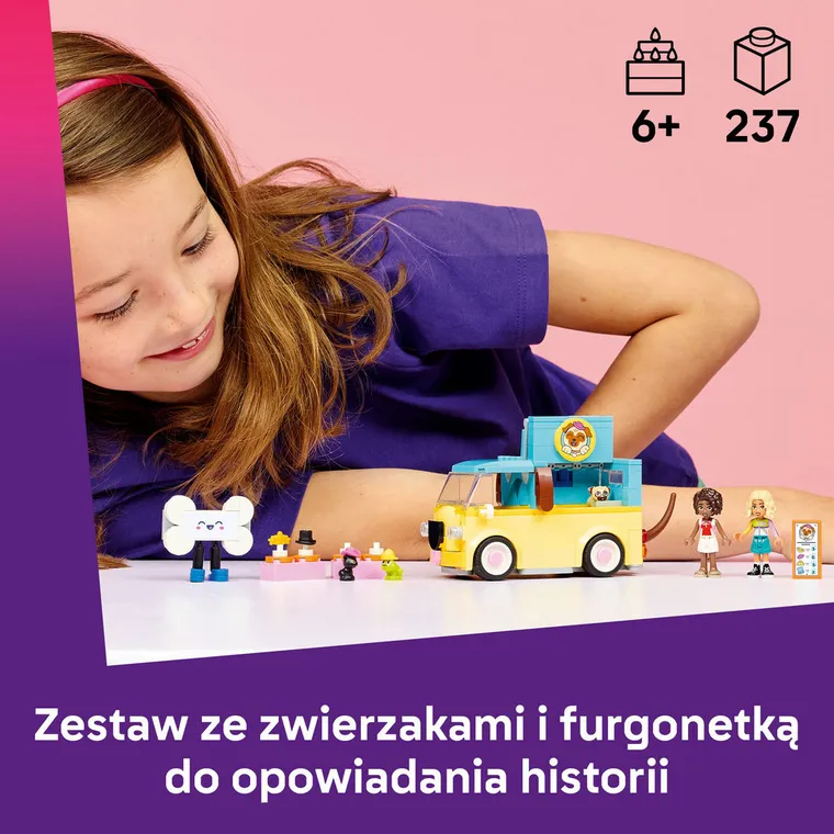 LEGO Friends, Furgonetka z akcesoriami dla zwierząt, 42678