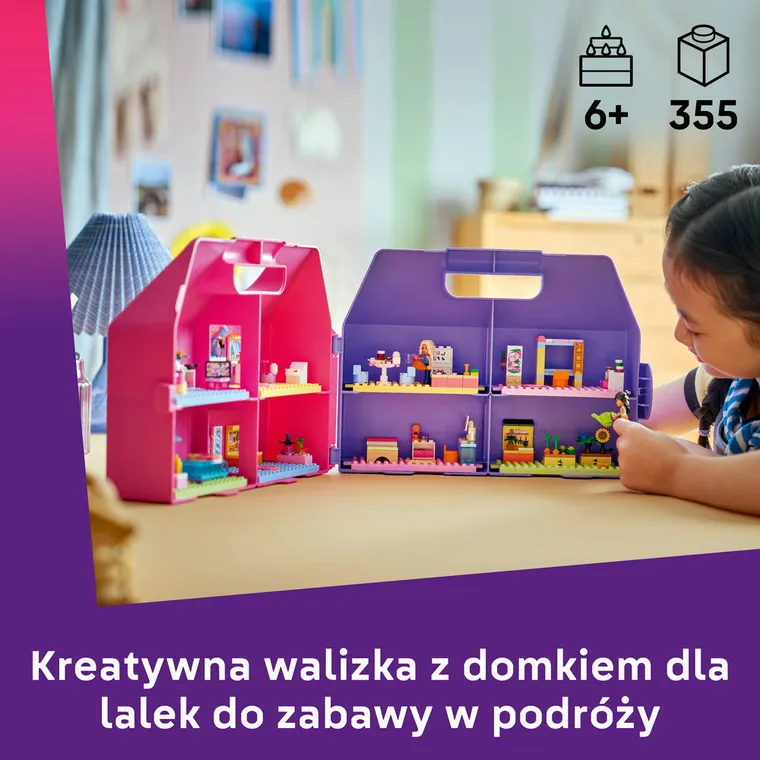 LEGO Friends, Kreatywna walizka z domkiem dla lalek, 42697