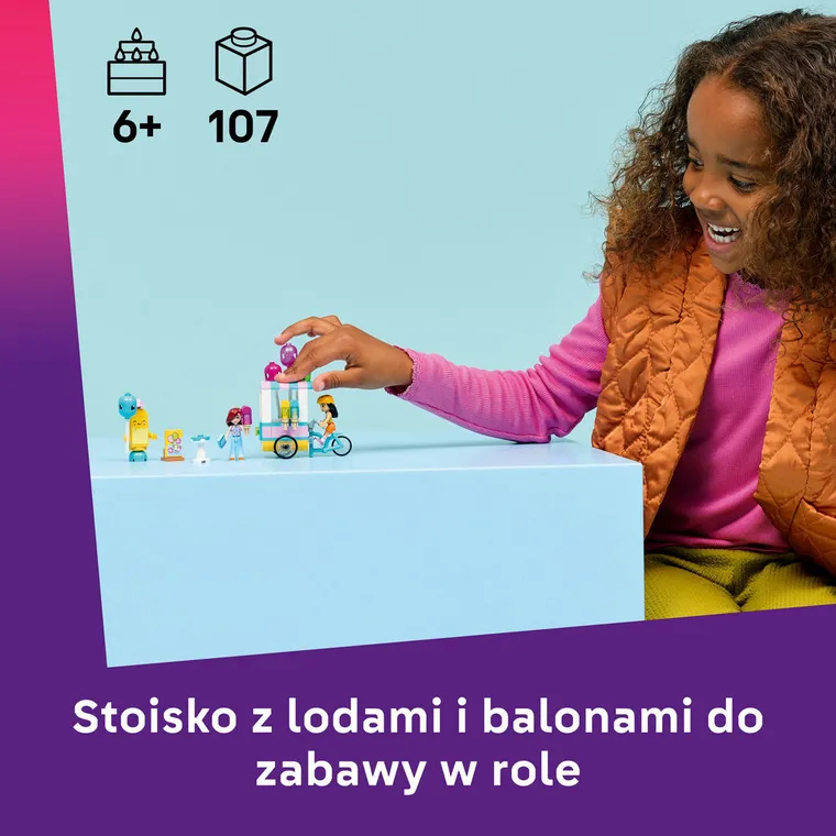 LEGO Friends, Stoisko z lodami i balonami, 42692
