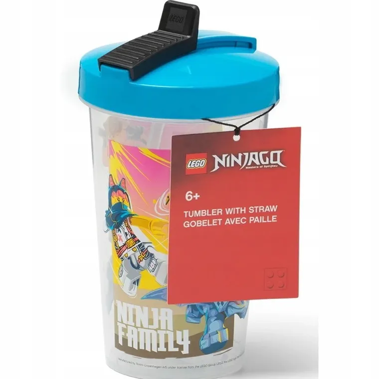 LEGO, Iconic, kubek ze słomką, Ninjago, 500 ml