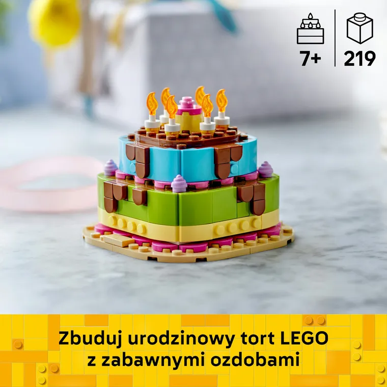 LEGO Iconic, Tort na przyjęcie urodzinowe, 40815