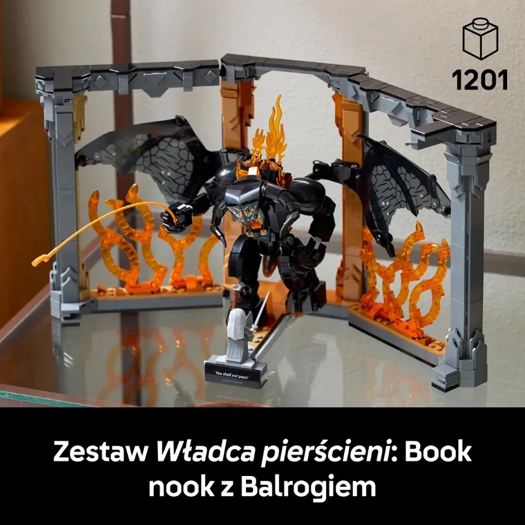 LEGO Icons, Władca pierścieni: Book nook z Balrogiem, 10367