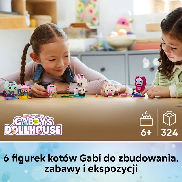 LEGO Koci domek Gabi, Koci przyjaciele Gabi z klocków, 11215