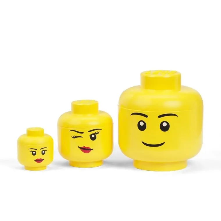 LEGO, mała głowa, dziewczynka, pojemnik do przechowywania, rozmiar XS, 0,36l