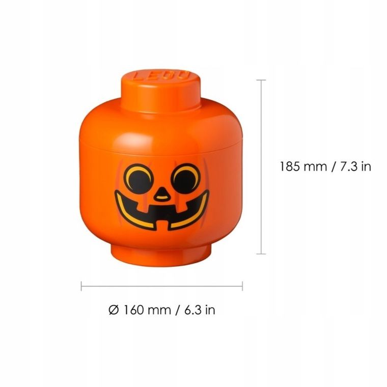 LEGO, mała głowa, pumpkin, pojemnik do przechowywania, rozmiar S, 2l
