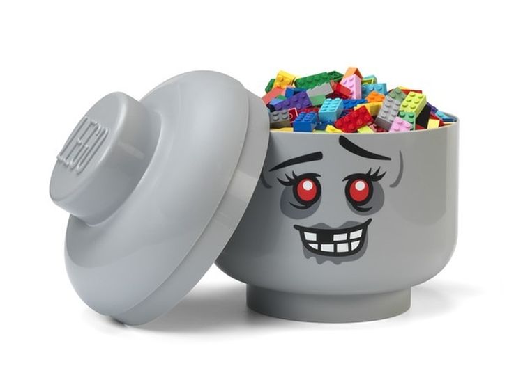 LEGO, mała głowa, zombie, pojemnik do przechowywania, rozmiar S, 2l
