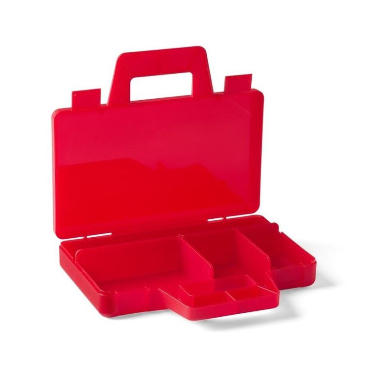 LEGO, mały pojemnik do sortowania klocków, czerwony