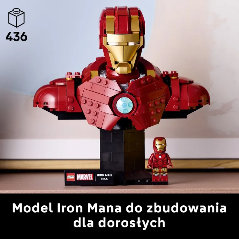 LEGO Marvel, Popiersie Iron Mana MK4, 76327