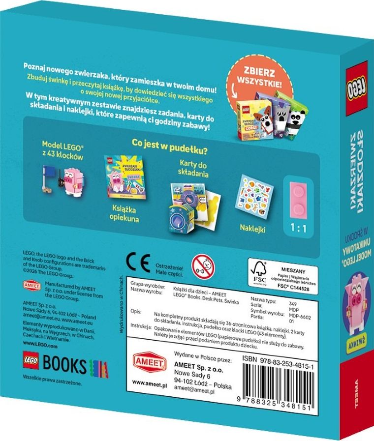 LEGO Master Brand. Zwierzaki Słodziaki +figurka Świnka