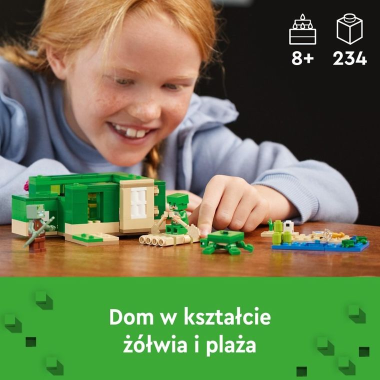 LEGO Minecraft, Domek na plaży żółwi, 21254