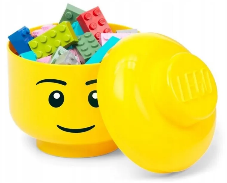 LEGO, mini głowa, chłopiec, pojemnik do przechowywania, rozmiar XS, 0,36l