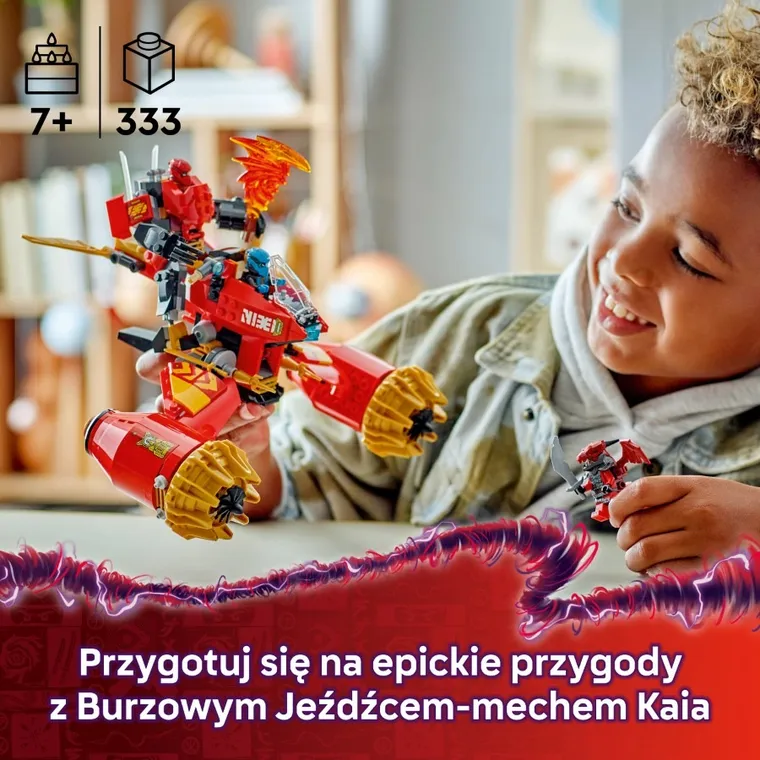 LEGO NINJAGO, Burzowy jeździec-mech Kaia, 71830
