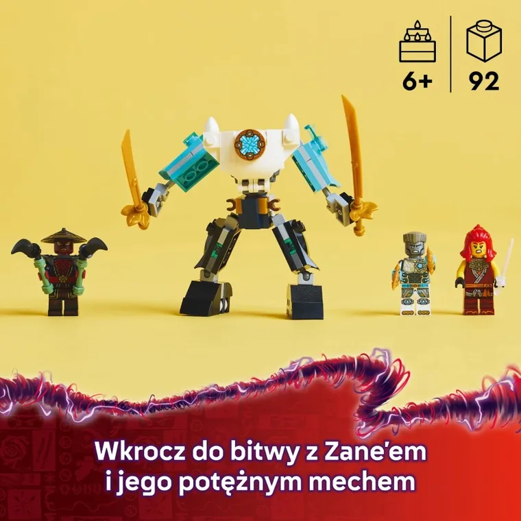 LEGO NINJAGO, Mech w zbroi bojowej Zane’a, 71827
