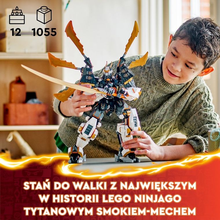 LEGO NINJAGO, Tytanowy smok-mech Cole’a, 71821