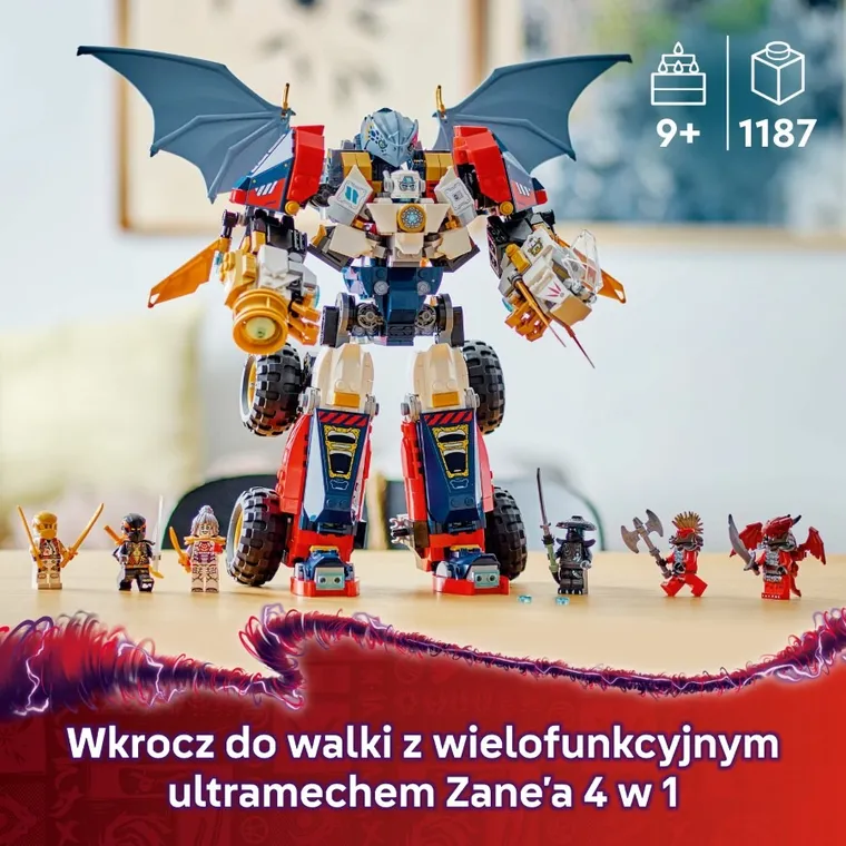 LEGO NINJAGO, Wielofunkcyjny ultramech Zane’a, 71834