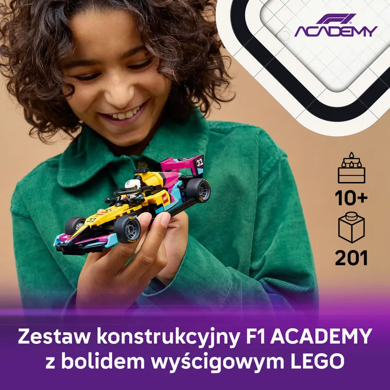 LEGO Speed Champions, Bolid F1 ACADEMY LEGO, 77258