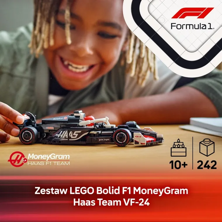 LEGO Speed Champions, Bolid F1 MoneyGram Haas Team VF-24, 77250