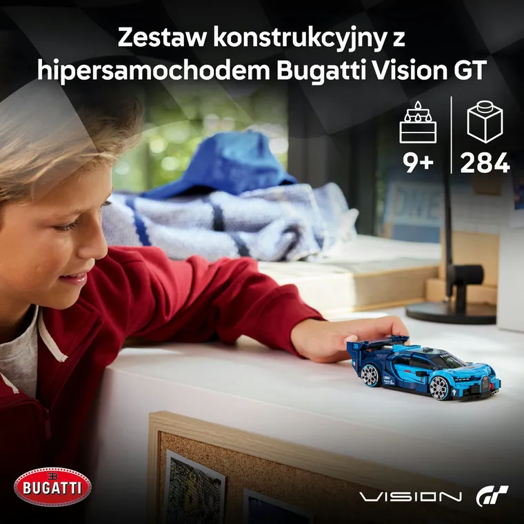 LEGO Speed Champions, Hipersamochód sportowy Bugatti Vision GT, 77253