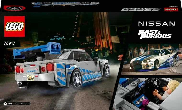 LEGO Speed Champions, Nissan Skyline GT-R (R34) z filmu „Za szybcy, za wściekli”, 76917