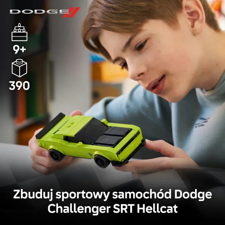 LEGO Speed Champions, Samochód sportowy Dodge Challenger SRT Hellcat, 77237