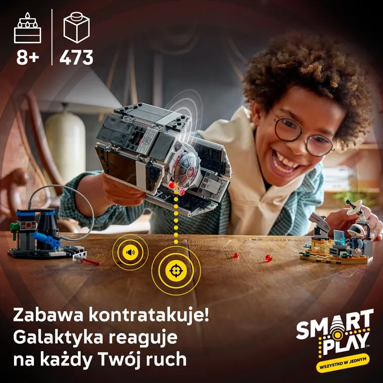 LEGO Star Wars, SMART Play: Myśliwiec TIE Dartha Vadera, 75421
