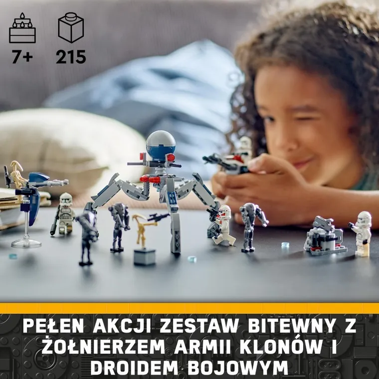 LEGO Star Wars, Zestaw bitewny z żołnierzem armii klonów i droidem bojowym, 75372