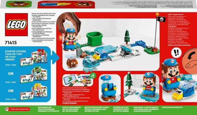 LEGO Super Mario, Mario - lodowy strój i kraina lodu - zestaw rozszerzający, 71415