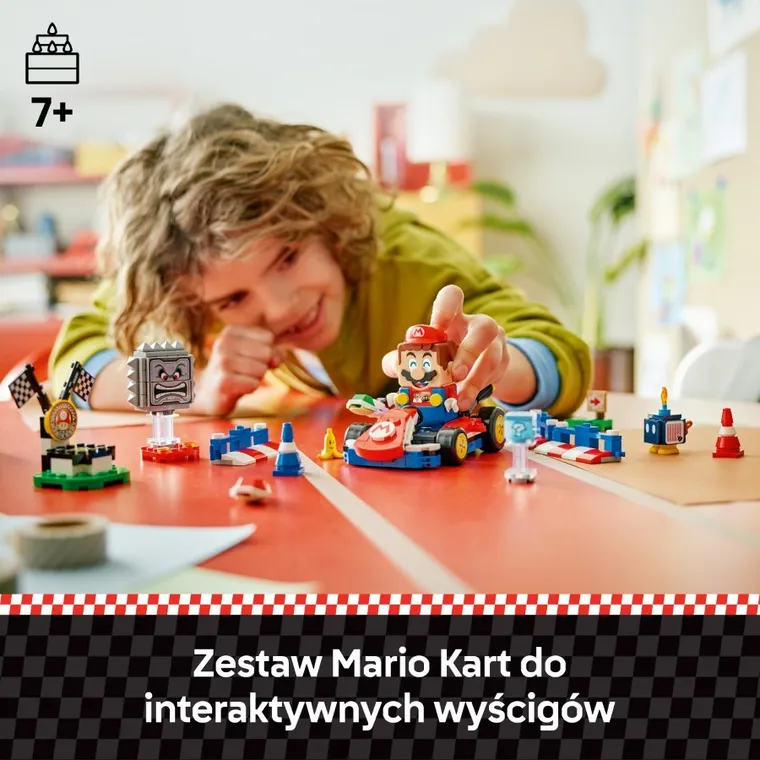 LEGO Super Mario, Mario Kart - Interaktywna figurka LEGO Mario i Standard Kart, 72043