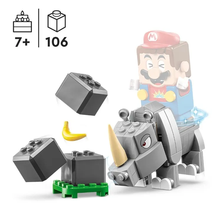LEGO Super Mario, Nosorożec Rambi - zestaw rozszerzający, 71420
